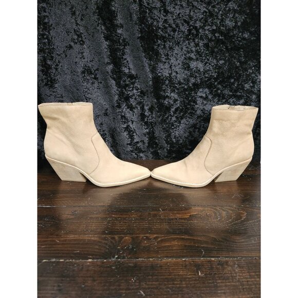 Dolce Vita Pointed-Toe Western Booties in Dune Nubuck/Sz. 10 - Picture 4 of 9